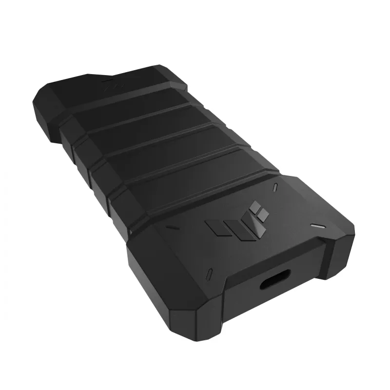 Ārējais SSD ASUS TUF Gaming AS2000 PLUS 2 TB M.2 NVMe, USB 3.2 Gen 2x2 (20 Gbit/s), USB Type-C, IP68, alumīnijs/silikons