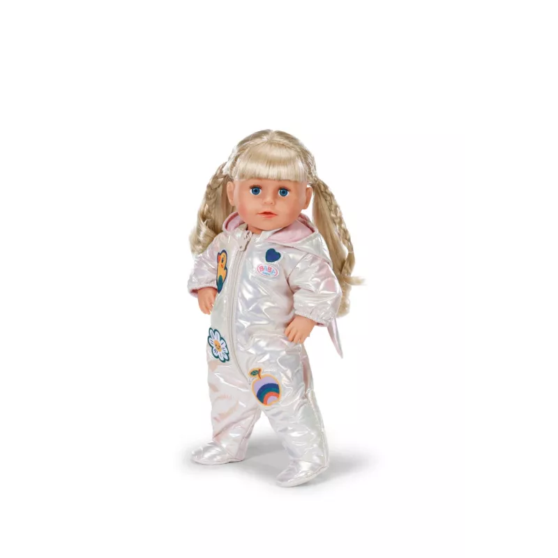 Leļļu kombinezons Peterkin BABY born Winter Suit Cream 43 cm lellēm, salokāms, piemērots no 3 gadu vecuma