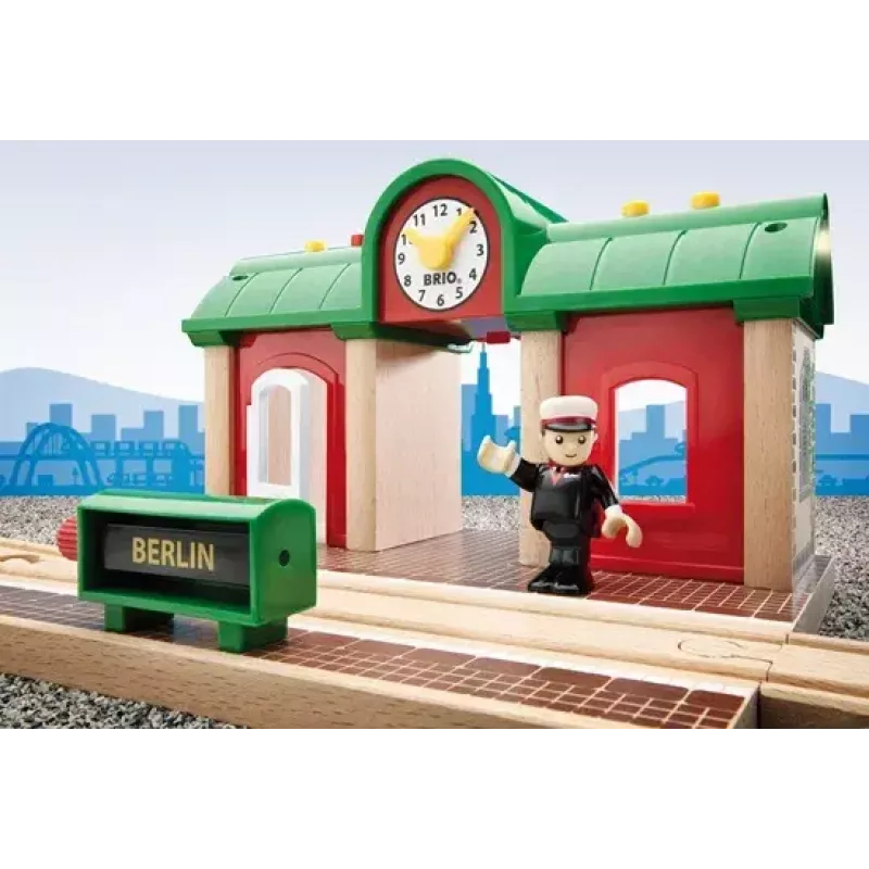 Model Railway Record & Play Station by Ravensburger – BRIO, 3 daļas, AA baterija, melna/zaļa/sarkana