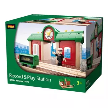 Model Railway Record & Play Station by Ravensburger – BRIO, 3 daļas, AA baterija, melna/zaļa/sarkana
