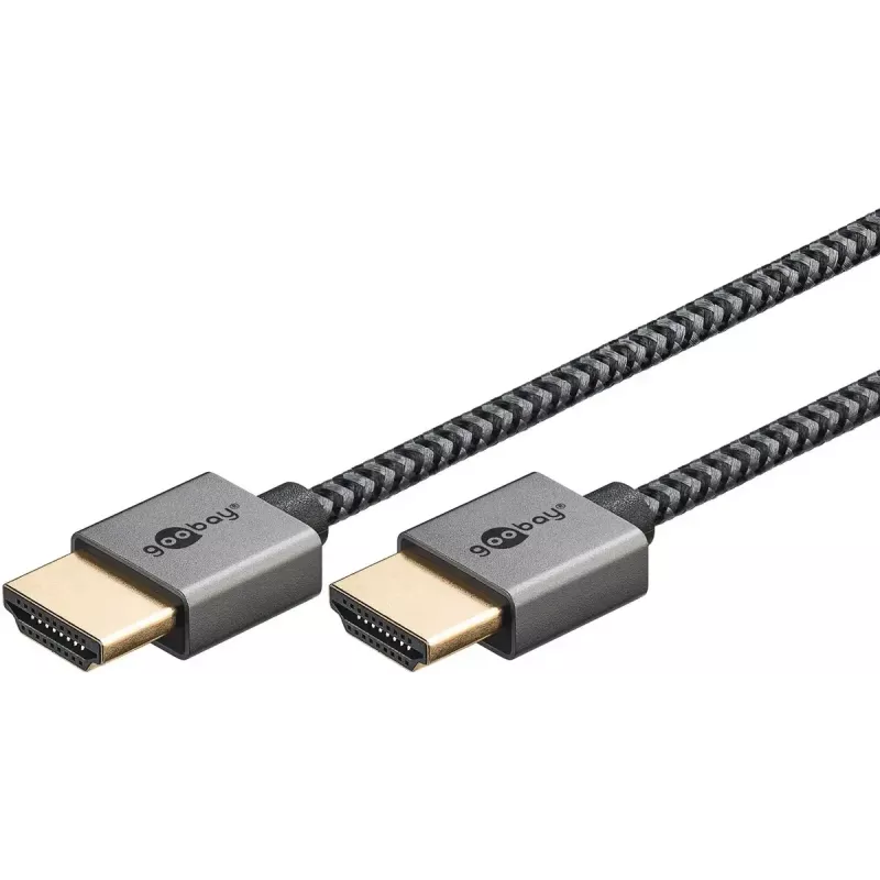 Goobay HDMI kabelis 3 m Type A vīrišķais pret vīrišķo 18 Gbit/s pelēks