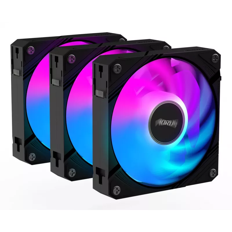 GIGABYTE AORUS EZ CHAIN FAN 120 (3 gab.) mātesplate 12 cm melns 3 gab.