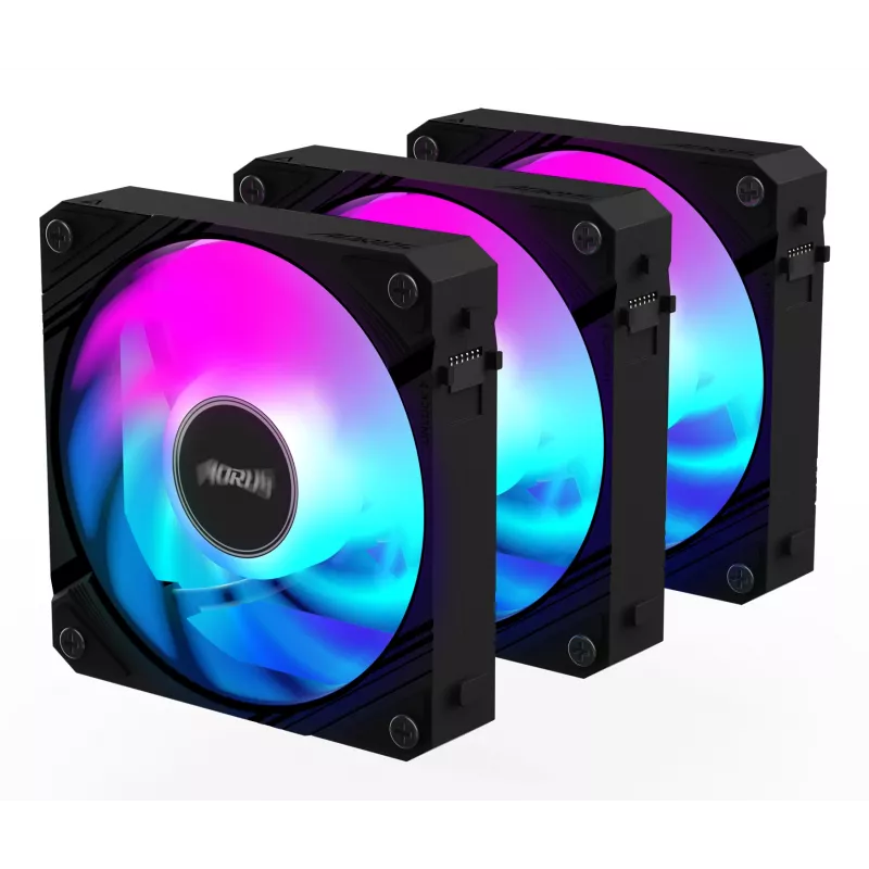 GIGABYTE AORUS EZ CHAIN FAN 120 (3 gab.) mātesplate 12 cm melns 3 gab.