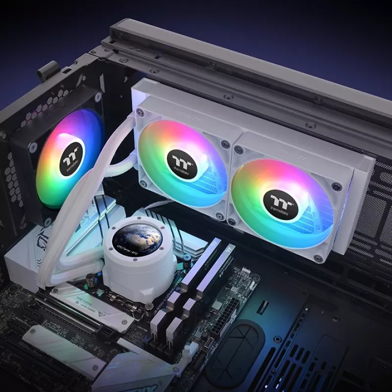 THERMALTAKE ūdens dzesēšana - TH240 V2 Ultra ARGB Sync viss-vienā šķidruma dzesētājs - Baltā edīcija
