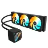 GIGABYTE GAMING 360 šķidruma CPU dzesētājs - 3x120mm ARGB ventilatori, iebīdāms bloķēšanas mehānisms, DAISY-CHAIN, saderīgs ar Intel LGA 1851 un AMD AM5