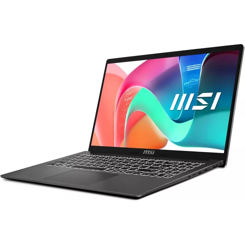 Portatīvais dators MSI Modern 15 F13MG-802 — 15,6 collu Full HD, Intel Core i5-1334U, 16 GB RAM, 512 GB SSD, Intel Iris Xe, Windows 11 Home, pelēks
