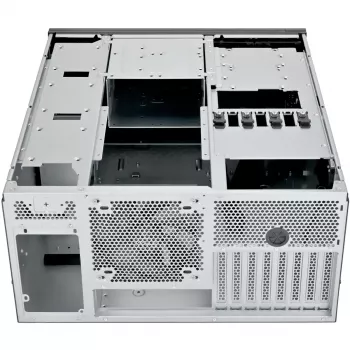 SILVERSTONE plaukta korpuss RM53-502 — 19 collu servera plaukta šasija, melna