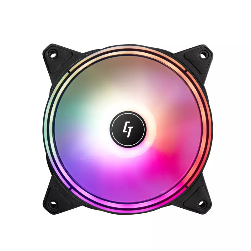Chieftec NF-1225RGB datora dzesēšanas sistēma Datora korpusa ventilators 12 cm Melns 1 gab.