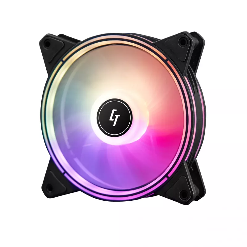 Chieftec NF-1225RGB datora dzesēšanas sistēma Datora korpusa ventilators 12 cm Melns 1 gab.