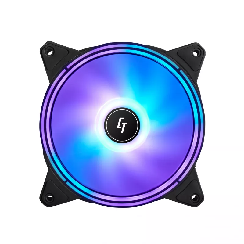 Chieftec NF-1225RGB datora dzesēšanas sistēma Datora korpusa ventilators 12 cm Melns 1 gab.