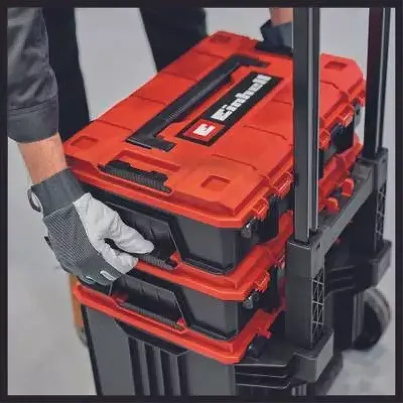 Instrumentu kaste Einhell E-Case L Polipropilēns Melns Sarkans 41.5x27.3x32 cm