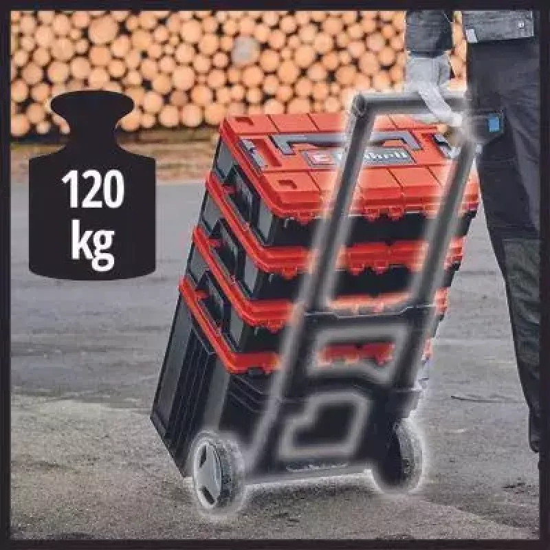 Instrumentu kaste Einhell E-Case L Polipropilēns Melns Sarkans 41.5x27.3x32 cm