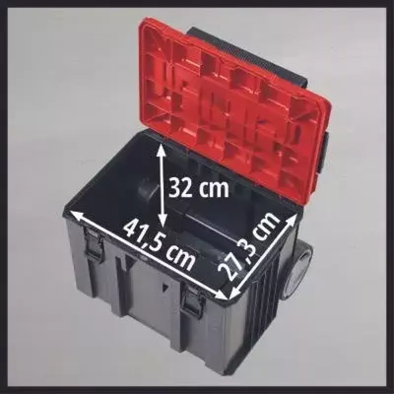 Instrumentu kaste Einhell E-Case L Polipropilēns Melns Sarkans 41.5x27.3x32 cm