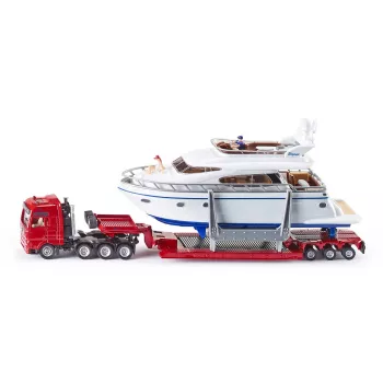 Siku Heavy Haulage Transporter ar jahtu, Smagās transportēšanas vedēja modelis, Salikts, 1:87, Zēns/Meitene, 3 gadi, 99 gadi