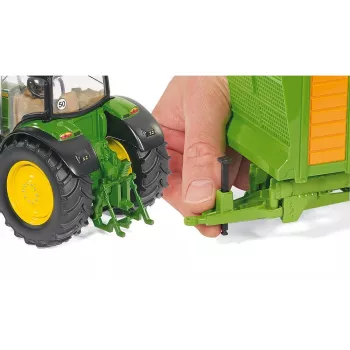 Siku John Deere 6210R, traktora modelis, 3 gadi, metāls, plastmasa, melnā, zaļā