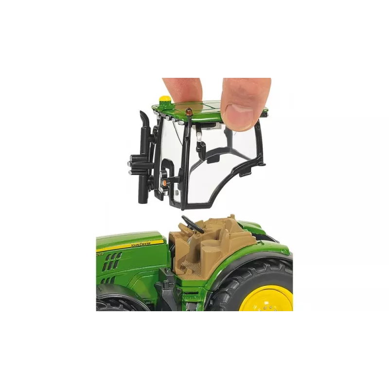 Siku John Deere 6210R, traktora modelis, 3 gadi, metāls, plastmasa, melnā, zaļā