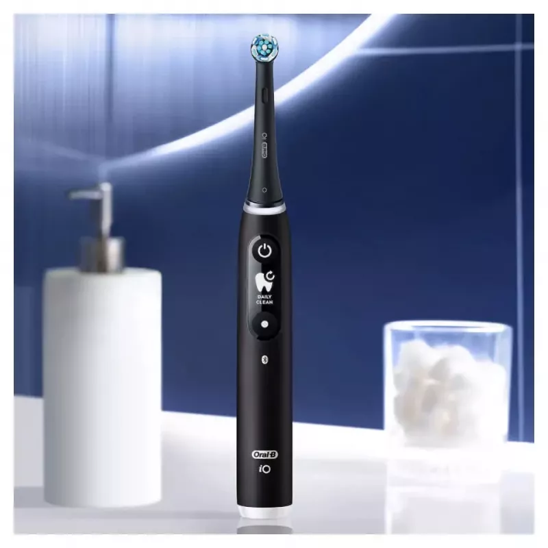 Oral-B iO Duo Pieaugušo vibrējošā zobu birste Melna, Rožu