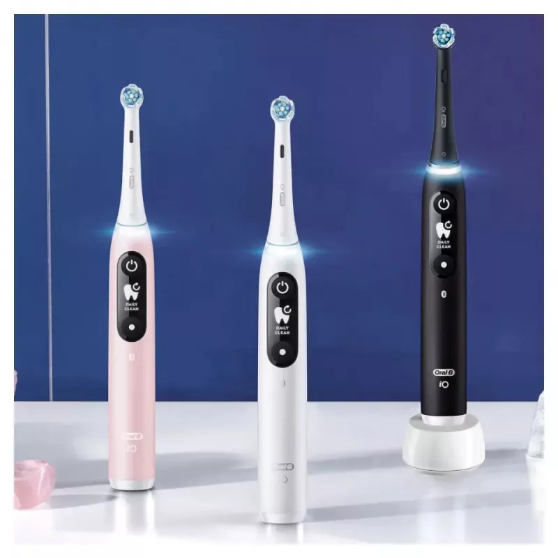Oral-B iO Duo Pieaugušo vibrējošā zobu birste Melna, Rožu