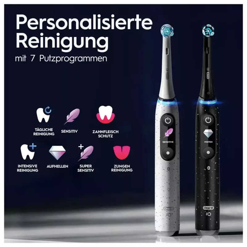 Oral-B iO iO10 pieaugušo rotējošā zobu birste melnā krāsā