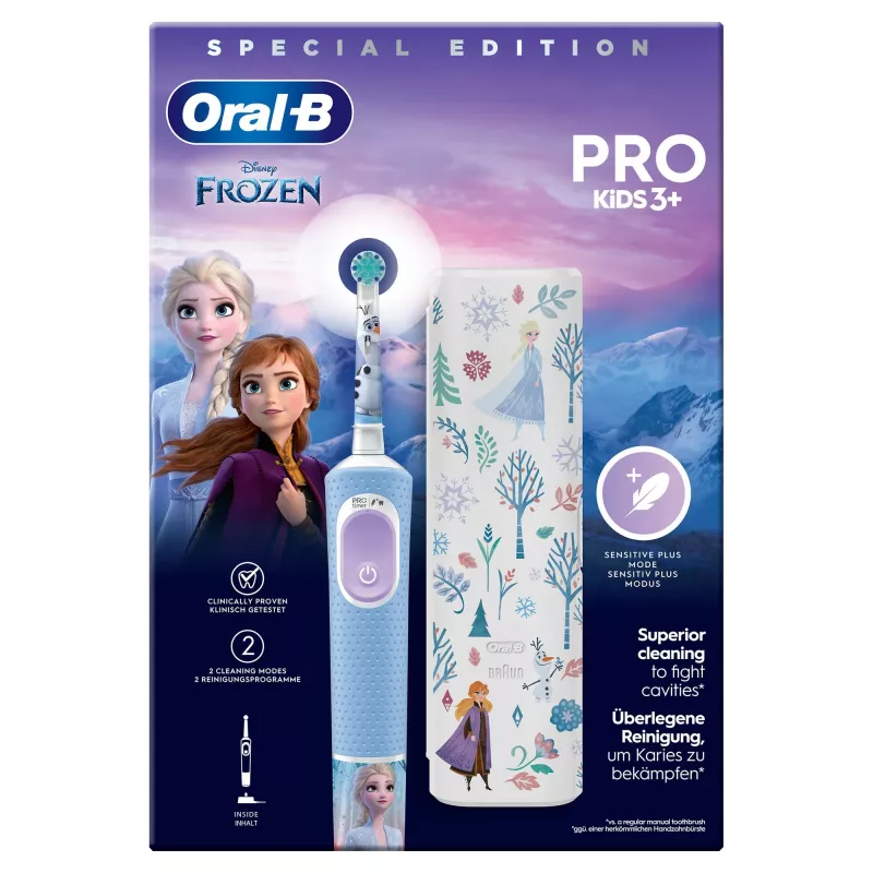 Oral-B Vitality Pro Frozen bērnu rotējoši svārstīga zobu birste melna, pelēka
