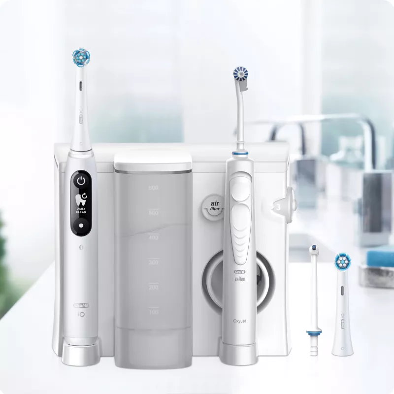 Rotējoši-oscilējoša zobu birste Oral-B iO6 Balta Pieaugušajiem Baterija 2 birstes galviņas
