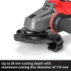 Bezvada leņķa slīpmašīna EINHELL AXXIO 18/115 — 18 V, 115 mm disks, tikai korpuss (bez baterijas/lādētāja)