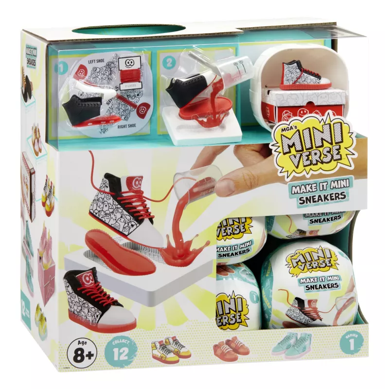 Miniverse Make It Mini Sneakers PDQ, 8 gadi, Daudzkrāsains, Plastmasa