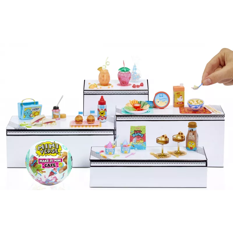 Miniverse Make It Mini Foods: Cafe in PDQ Series 5 (Wave A), 8 gadi, Daudzkrāsains, Plastmasa