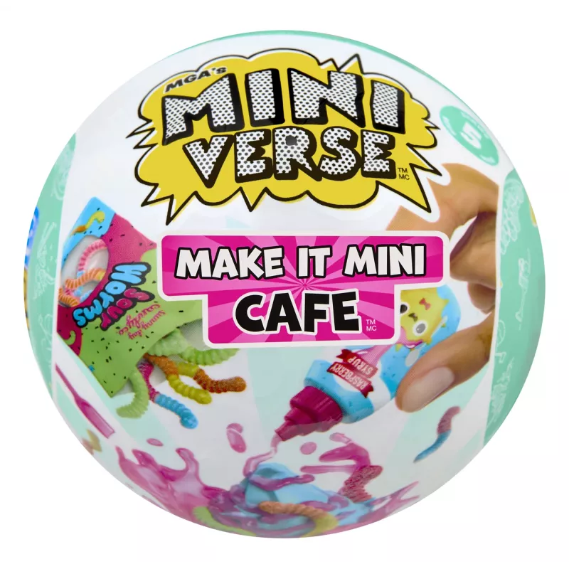 Miniverse Make It Mini Foods: Cafe in PDQ Series 5 (Wave A), 8 gadi, Daudzkrāsains, Plastmasa