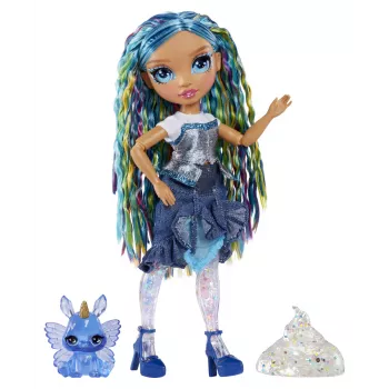 Rainbow High Rainbow Shimmers ar gļotu modes lelli - Skyler (zila)