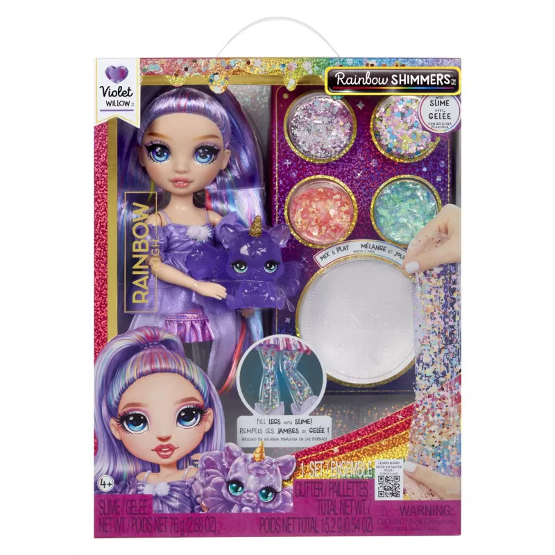 Rainbow High Rainbow Shimmers ar gļotu modes lelle - Violet (violeta)