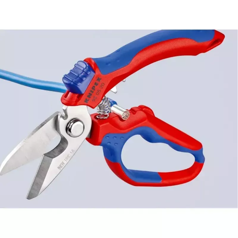 Knipex 95 05 20 SB knaibles Nerūsējošais tērauds Plastmasas rokturis Zils Sarkans