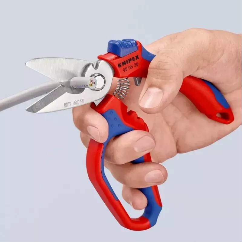 Knipex 95 05 20 SB knaibles Nerūsējošais tērauds Plastmasas rokturis Zils Sarkans