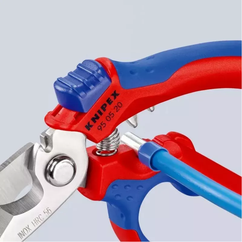Knipex 95 05 20 SB knaibles Nerūsējošais tērauds Plastmasas rokturis Zils Sarkans