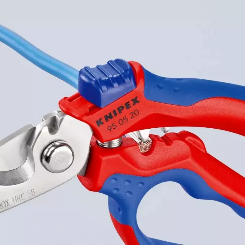 Knipex 95 05 20 SB knaibles Nerūsējošais tērauds Plastmasas rokturis Zils Sarkans