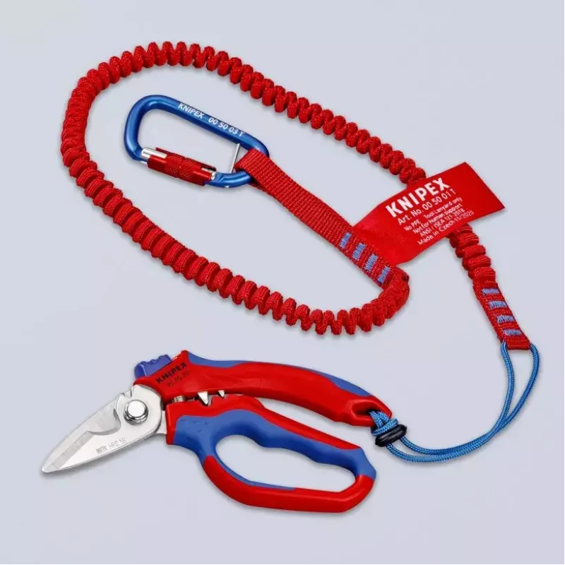 Knipex 95 05 20 SB knaibles Nerūsējošais tērauds Plastmasas rokturis Zils Sarkans