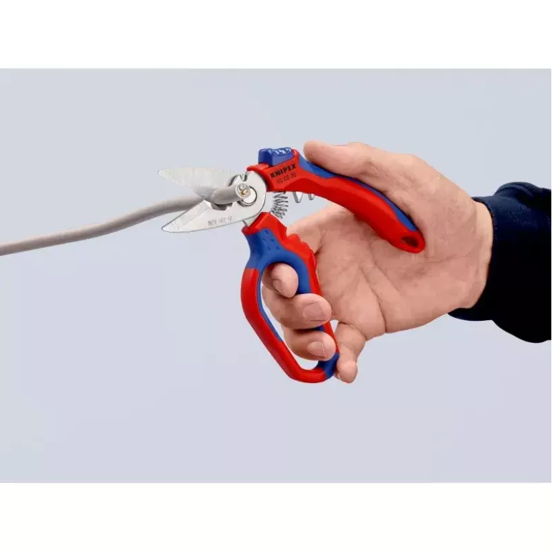 Knipex 95 05 20 SB knaibles Nerūsējošais tērauds Plastmasas rokturis Zils Sarkans