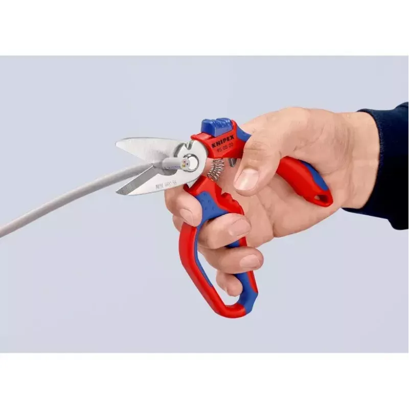 Knipex 95 05 20 SB knaibles Nerūsējošais tērauds Plastmasas rokturis Zils Sarkans