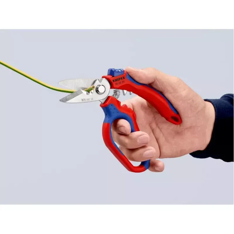 Knipex 95 05 20 SB knaibles Nerūsējošais tērauds Plastmasas rokturis Zils Sarkans