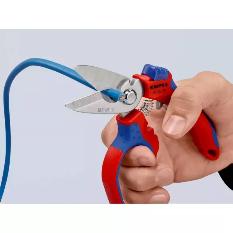 Knipex 95 05 20 SB knaibles Nerūsējošais tērauds Plastmasas rokturis Zils Sarkans