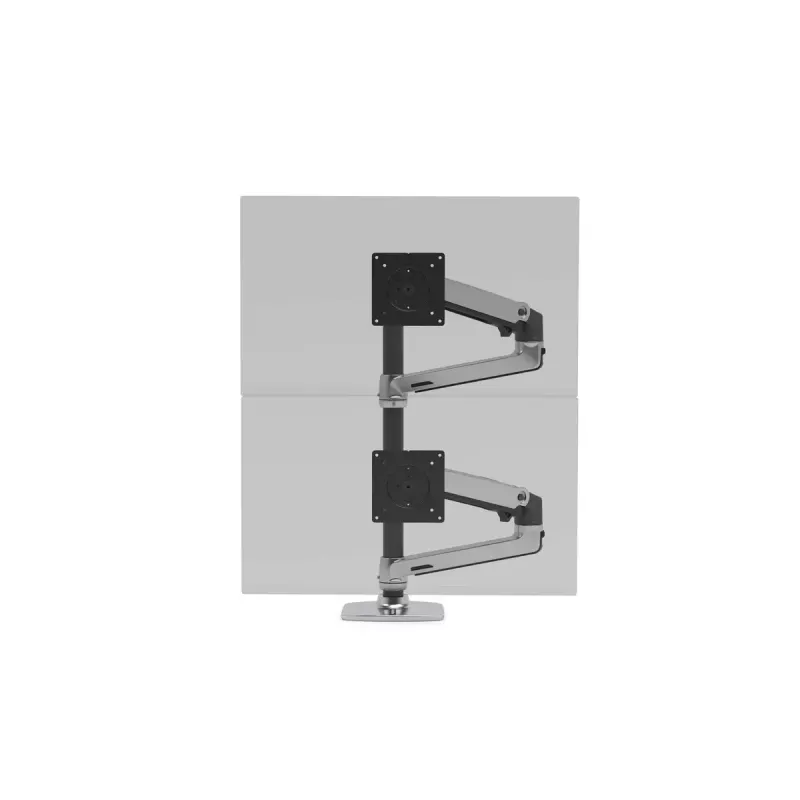 Ergotron LX Series LX Dual Stacking Arm, garš stienis 101,6 cm, alumīnijs, skava, 20 kg