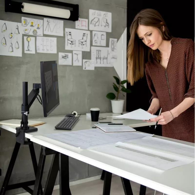 ERGOTRON NX monitora statīvs – matēti melns