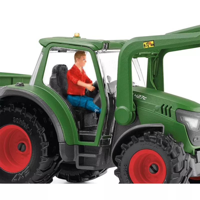 Traktors ar piekabi Schleich FARM WORLD 42608 Melns Zaļš Sarkans Dzeltens