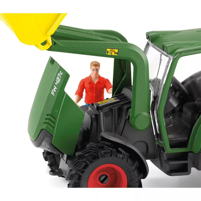 Traktors ar piekabi Schleich FARM WORLD 42608 Melns Zaļš Sarkans Dzeltens