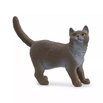 Figūra Schleich British Shorthair Cat model 13973, brūni pelēka, vecumam no 3 gadiem
