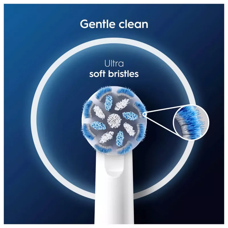Zobu birstes galviņas Oral-B Sensitive Clean 12 gab. Baltas