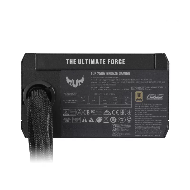 ASUS TUF-GAMING-750B barošanas bloks 750 W 20+4 kontaktu ATX ATX melns