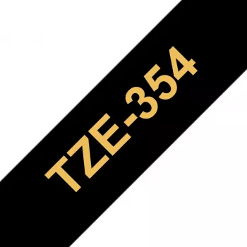 Uzlīmju lente Brother TZe354 24mm Zelts uz melna