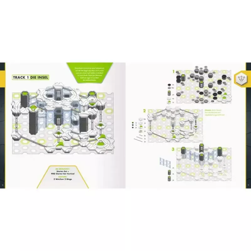 Ravensburger GraviTrax Pro cieto vāku grāmata — ceļvedis faniem un profesionāļiem (48973)