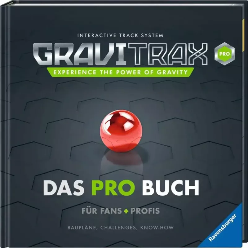 Ravensburger GraviTrax Pro cieto vāku grāmata — ceļvedis faniem un profesionāļiem (48973)